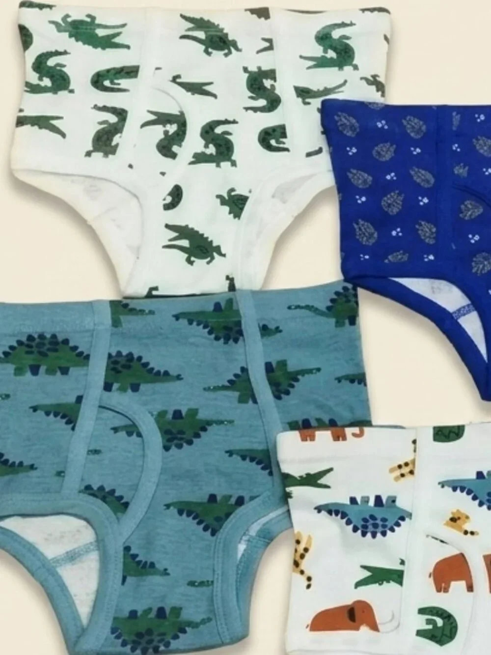 Animal 3 Size M- Boys Dinosaur Pokémon Gengar Briefs Underwear Pack Animals Lot